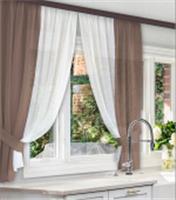 Комплект штор для кухни под Лен 540х180 какао, Россия, код 01101030161, штрихкод 464023240413, артикул 110251
