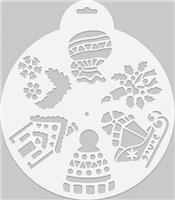 Трафарет Санки с подарками 78064 25х25