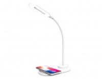 Светодиодная настольная лампа с беспроводной зарядкой DE588 WH белый LED 3000-6400K 3W, Китай, код 0521200285, штрихкод 460718142937