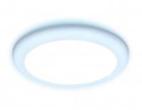 LED светильник с подсветкой и рег. крепежом DCR309 5W+3W 4200K/6400K 85-265V D90*35 (A50-75), Китай, код 05213090287, штрихкод 460718142314
