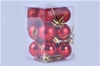 Набор елочных шаров 12шт 30мм NYLR0001-1 красный 257629