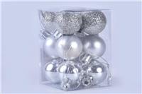 Набор елочных шаров 12шт 30мм NYLR0001-4 серебро 257632