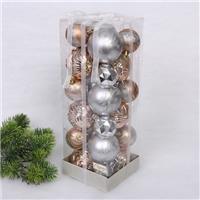 Набор елочных шаров 24пр Winter miracle 7см+5см шампань/серебро 201-3299