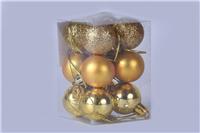 Набор елочных шаров 12шт 30мм NYLR0001-3 золото 257631