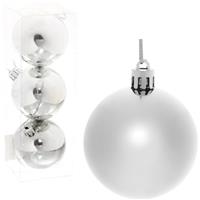 Набор елочных шаров 3шт 6см Глянец серебро 183-862