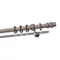 Карниз 313.D28 Серый тик, двухрядный, 300см, Россия, код 03702020091, штрихкод 468055224825