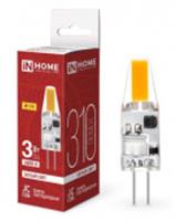 Лампа светодиодная LED-JC-COB 3Вт 12В G4 4000К 310Лм IN HOME Д, Китай, код 05203080208, штрихкод 469061206023, артикул 4690612060231