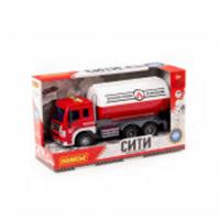 Автомобиль инерционный с цистерной Сити со светом и звуком, красный, в коробке, Беларусь, код 83505030102, штрихкод 481034408637, артикул П-86372
