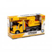 Автомобиль инерционный кран Профи желтый, со светом и звуком (в коробке), Беларусь, код 83505030104, штрихкод 481034408660, артикул П-86600