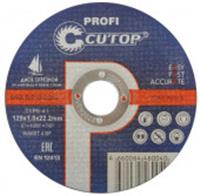 Набор профессиональных дисков отрезных по металлу и нержавеющей стали Cutop 10 шт. Т41-125х1х22,2 м, Китай, код 06002070005, штрихкод 466006446410, артикул 50-410