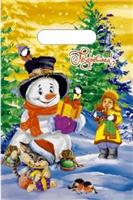 Сумка ПВД 20х30 прорубная ручка НГ Зимние каникулы