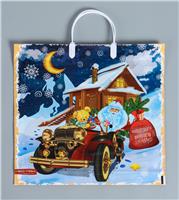 Сумка ПВД 37х35 ручка НГ Новогодняя доставка