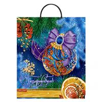 Сумка ПВД 38х44 ручка НГ Шар с бантом