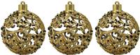 Набор елочных шаров 3шт d8см Ювелирный SYQF-0122311 золото