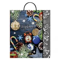 Сумка ПВД 38х44 ручка НГ Новогодняя композиция