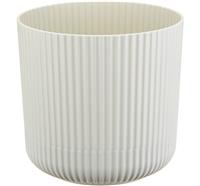 Кашпо Вельвет d180мм 3.6л М3182 белый ротанг поддон (10)