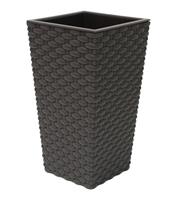 Кашпо Ротанг 198х198х360мм М3086 коричневое (10)