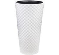 Кашпо Ротанг М3407 9/42л со вставкой белое (1)