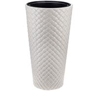Кашпо Ротанг М3407 9/42л со вставкой кремовое (1)