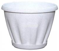 Горшок Знатный d180 2л 302МР мрамор с поддоном (28)