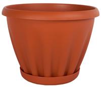 Горшок Знатный d180 2л 302Т терракотовый с поддоном (28)