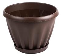 Горшок Знатный d320 11л 305Ш шоколад с поддоном (12)