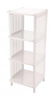 Этажерка 4-х секционная Лайт М7556 белая (2)