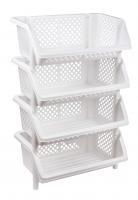 Этажерка 4-х секционная Универсал М6528 белая (1)