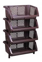 Этажерка 4-х секционная Универсал М6530 коричневая (1)