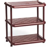 Этажерка в прихожую 3-х секционная М2712 коричневая Универсал (3)