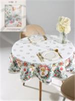 Скатерть новогодняя «Этель» Christmas bells, d=150 см 3 см с ГМВО, 100% хлопок, саржа 190 г/м², Россия, код 01210070245, штрихкод 468016107494, артикул 7319013