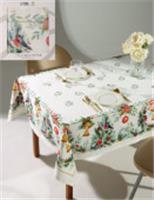 Скатерть новогодняя «Этель» Сhristmas bells, 150×180 2 см с ГМВО, 100% хлопок, саржа 190 г/м², Россия, код 01210070244, штрихкод 464012696230, артикул 7318999