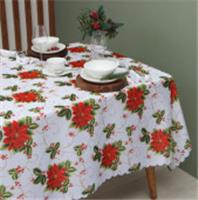 Скатерть новогодняя Доляна «В преддверии Рождества» 145×300 см, 100% п/э, Россия, код 01210070233, штрихкод 468016104976, артикул 9580644
