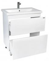 Тумба с раковиной Viant Мальта (COMO 60/Адриана 60) 2 ящика, белая 43х56х82, Россия, код 0250001715, штрихкод 463016092358, артикул 17564