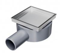 Трап MPF 100х100мм нерж.сталь AISI304, с затвором, поворотный сифон D40/50мм, Россия, код 0290100795, штрихкод 468024010693, артикул ИС.110611