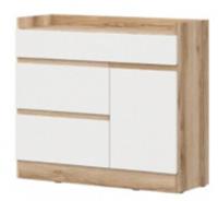 Комод Брайтон (дуб делано/белый/дуб сонома), Россия, код 04007100035