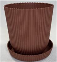 Горшок для цветов с поддоном Le Gaufre D=15.5 2.4Л глина, Россия, код 40402100249, штрихкод 469064502209, артикул 803-17