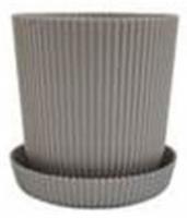 Горшок для цветов с поддоном Le Gaufre D=15.5 2.4Л латте, Россия, код 40402100251, штрихкод 469064502183, артикул 803-42