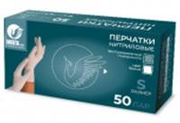 Перчатки INEKTA PRO нитрил неопудренные текстурированные БЕЛЫЕ M 50пар, Китай, код 4150100179, штрихкод 461002740233, артикул