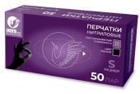 Перчатки INEKTA PRO нитрил неопудренные текстурированные ЧЕРНЫЕ M 50пар, Китай, код 4150100194, штрихкод 461002740257, артикул