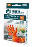 Перчатки INEKTA PRO нитрил сверхпрочные ОРАНЖЕВЫЕ L 5 пар, Китай, код 4150100198, штрихкод 461002740313, артикул