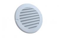 Решетка круглая с сеткой с фланцем d150 белый, РОССИЯ, код 0450205063, штрихкод 462023590144, артикул РК150с