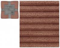 Покрывало декоративное Полоска, фланелевое 180х200см пл.250г/м2 (цвет: мокка мусс), Китай, код 0120401037, штрихкод 690257454347, артикул GTSF01