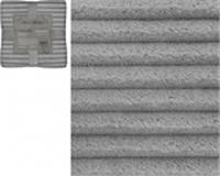 Покрывало декоративное Полоска, фланелевое 180х200см пл.250г/м2 серый, Китай, код 01204010005, штрихкод 695781403016, артикул GTSF01
