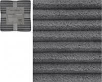 Покрывало декоративное Полоска, фланелевое 180х200см пл.250г/м2 (темно-серый), Китай, код 01204010084, штрихкод 695240870728, артикул GTSF01
