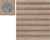 Покрывало декоративное Полоска, фланелевое 200х220см пл.250г/м2 (бежевый), Китай, код 01204010090, штрихкод 694294139467, артикул GTSF02