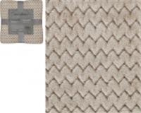 Покрывало декоративное Зигзаг, фланелевое 200х220см пл.250г/м2 (бежевый), Китай, код 01204010093, штрихкод 692177817141, артикул GTTF-2