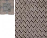 Покрывало декоративное Зигзаг, фланелевое 200х220см пл.250г/м2 серо-бежевый, Китай, код 0120401034, штрихкод 694407849233, артикул GTTF-2