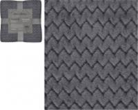 Покрывало декоративное Зигзаг, фланелевое 200х220см пл.250г/м2 темно-серый GTTF-2, Китай, код 0120401035, штрихкод 691245145492