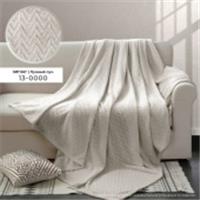 Плед ВЕЛСОФТ с тиснением 190 гр диз. Зигзаг (13-0000) Лунный луч (150х200), Россия, код 01204050105, штрихкод 465780650934 